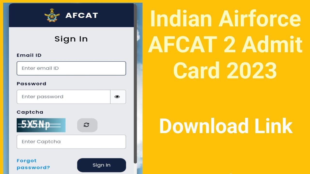 AFCAT 2 Admit Card 2023 To Release Today