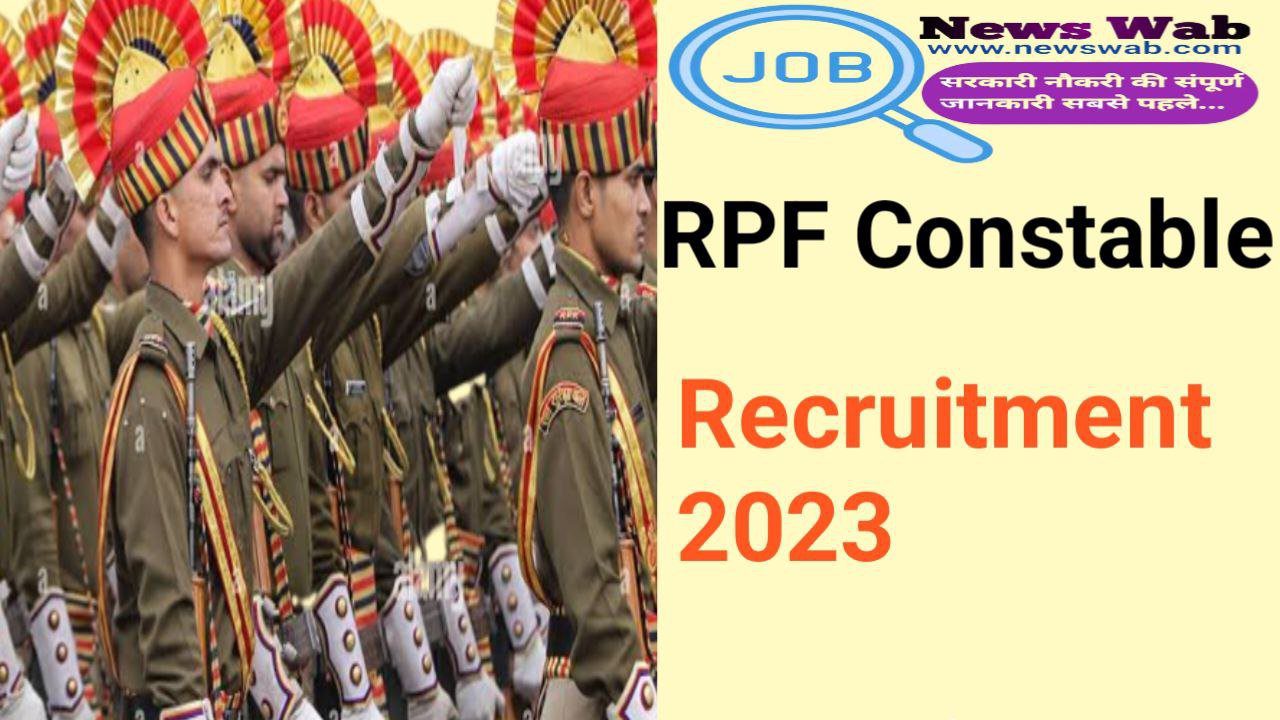 RPF Constable Recruitment 2023 Notification for 9000 Posts