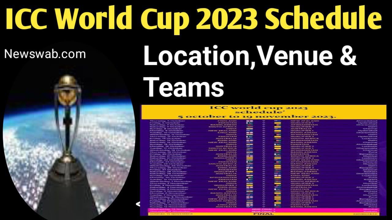 ICC World Cup 2023 Schedule Hindi Time Table