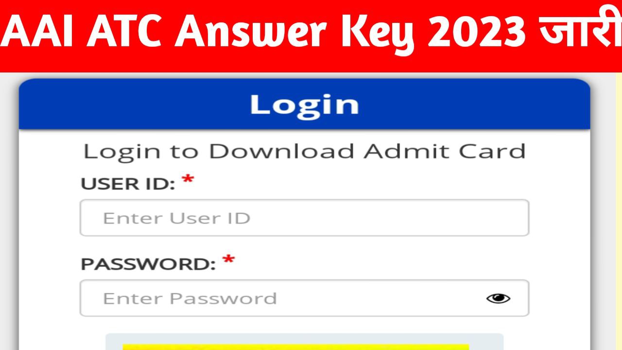 AAI JE ATC Answer Key 2023 PDF Download
