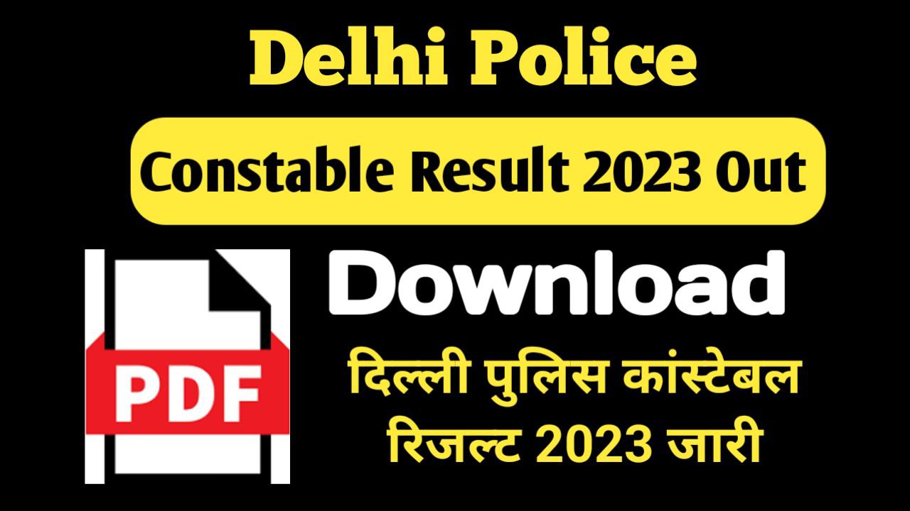 Delhi Police Constable Result 2023 Name Wise